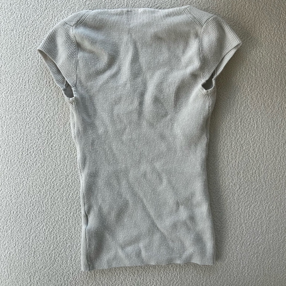 Wilfred Gray Ribbed Knit Top - Picture 4 of 5